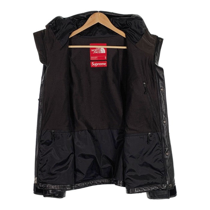 SUPREME シュプリーム 18AW THE NORTH FACE ノースフェイス Leather Mountain Parka レザーマウンテンパーカー ブラック 並行品 Size M 福生店