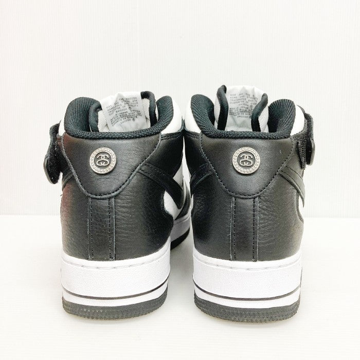 NIKE × STUSSY ナイキ × ステューシー DJ7840-002 AIR FORCE 1 '07 MID SP エアフォース1 ミッド ブラック＆ホワイト size27cm 瑞穂店