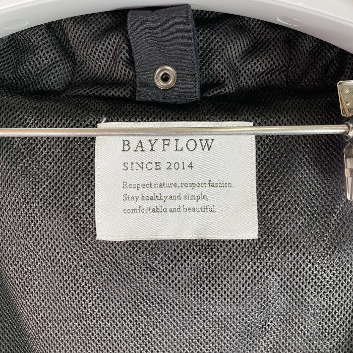 BAYFLOW ベイフロー ナイロンブルゾン フリースライナー付き パープル ブラック size4 瑞穂店