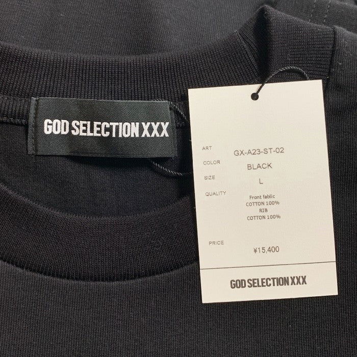 GOD SELECTION XXX ゴッドセレクショントリプルエックス 23AW プリント Tシャツ ブラック GX-A23-ST-02 Size L 福生店