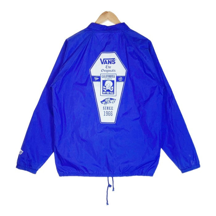 VANS バンズ  coach jacket VA14FW-21RO コーチジャケット スカル 青 sizeL 瑞穂店