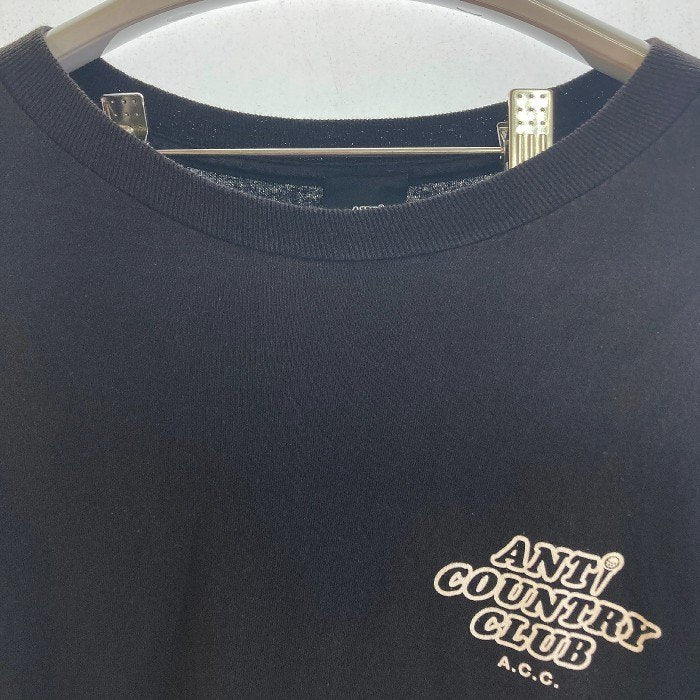 ANTI COUNTRY CLUB アンチカントリークラブ プリント ロングスリーブ Tシャツ ブラック SizeL 瑞穂店
