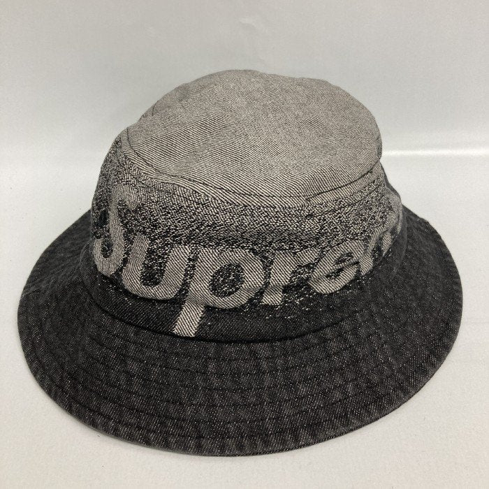 Supreme シュプリーム 22SS Fade Jacquard Denim Crusher フェード ジャガード デニム バケットハット グレー  sizeM-L 瑞穂店