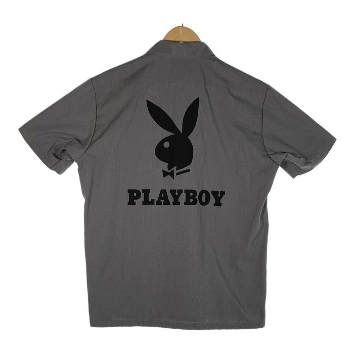 Schott ショット PLAYBOY プレイボーイ ワッペン プリント ワークシャツ チャコール Size L 福生店