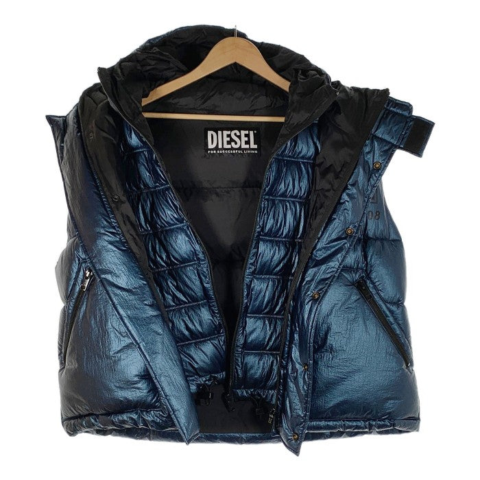 DIESEL ディーゼル レイヤード 中綿 ベスト シャイニーブルー Size L 福生店