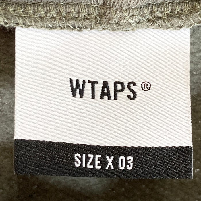 WTAPS ダブルタップス SCREEN ロゴプリント プルオーバーパーカー カーキ size03 瑞穂店