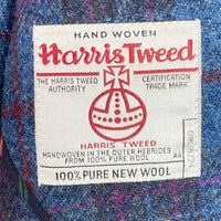 Hariss Tweed × TEIJIN MEN'S SHOP ハリスツィード×テイジン ウール チェックテーラードジャケット ブルー size44 瑞穂店