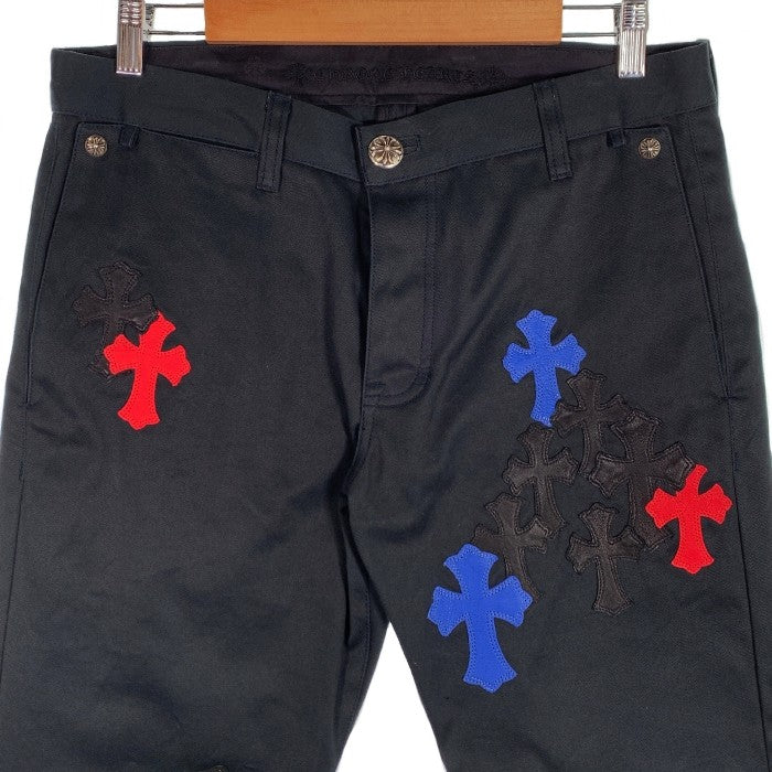 Chrome Hearts クロムハーツ CHINO STRTLG FBRC チノ ストレートパンツ セメタリークロスパッチ ブラック Size 33 福生店