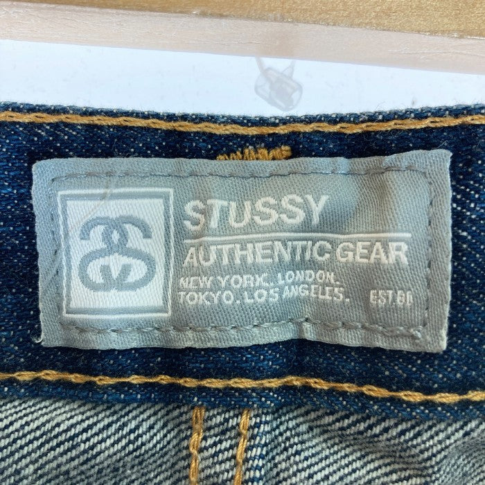 STUSSY ステューシー VPST15M 0161727 バックプリントロゴ デニムパンツ ジーンズ インディゴブルー size32 瑞穂店