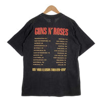90's GUNS N ’ROSES ガンズアンドローゼズ USE YOUR ILLUSION TOUR 1991-1992 プリントTシャツ BROCKUM ブラック Size L 福生店