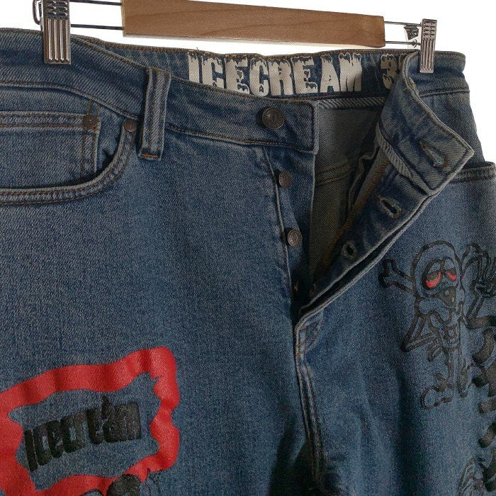 ICE CREAM アイスクリーム INFAMOUS JEAN ストレッチデニムパンツ インディゴ 421-1102 Size 32 福生店