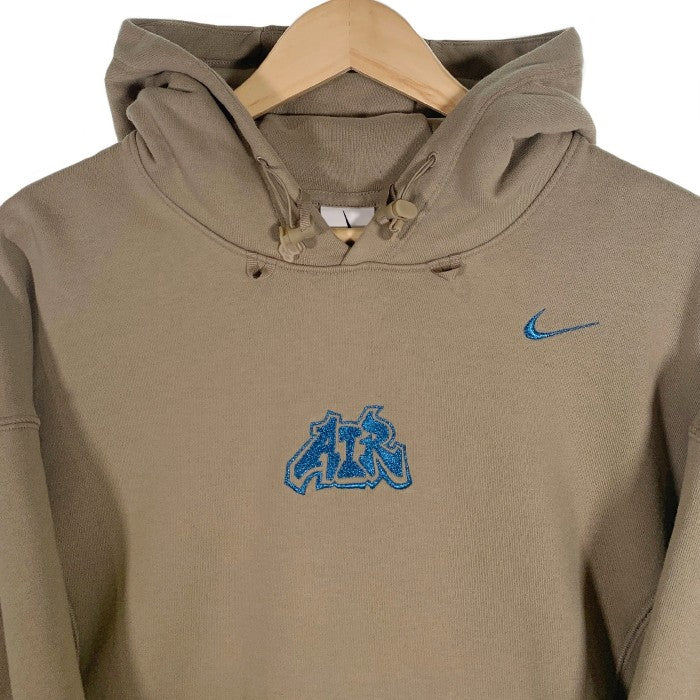 NIKE ナイキ 22SS OFF-WHITE オフホワイト FLC HOODIE 刺繡 プリント スウェットパーカー カーキ DN1760-247 Size L 福生店
