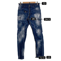 DSQUARED2 ディースクエアード Slim Jean スリムジーンズ USED ペンキ ダメージ加工 インディゴ S71LB0004 S30342 Size 44 福生店