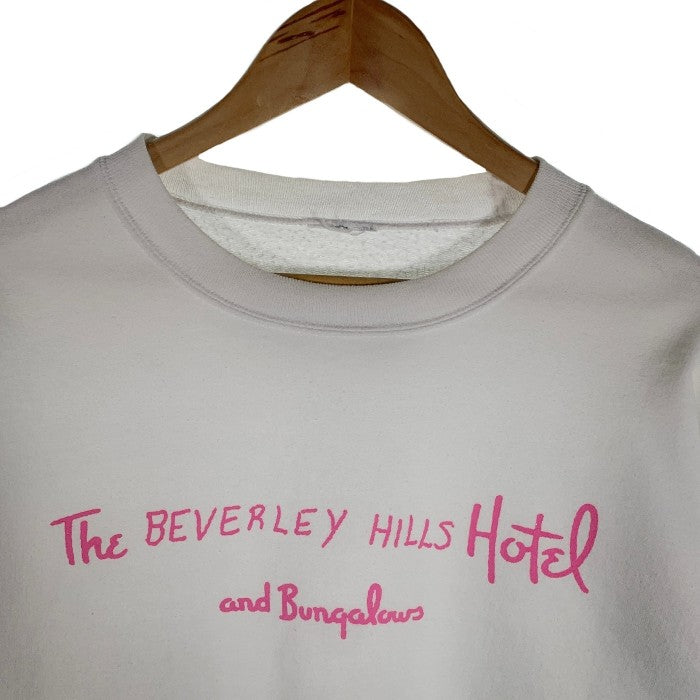 Cloney クロニー The BEVERLEY HILLS HOTEL プリント スウェットクルーネックトレーナー ホワイト Size L-XL 相当 福生店