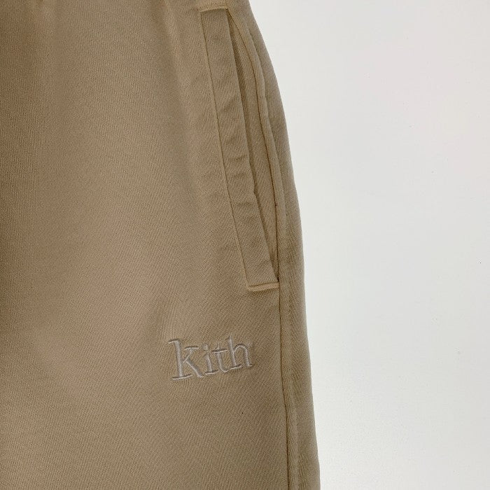 KITH キス WILLIAMS SERIF SWEAT PANT スウェットパンツ ロゴ刺繡 ライトベージュ Size M 福生店