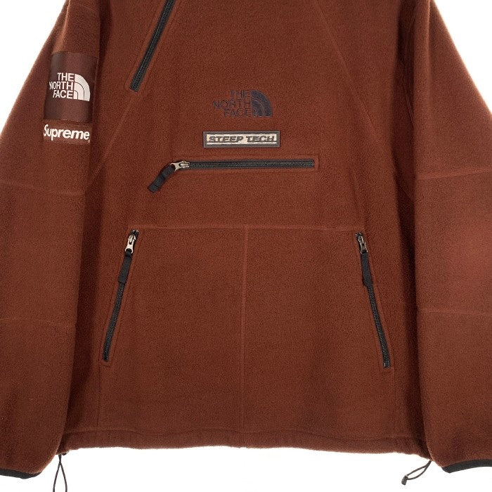 SUPREME シュプリーム 22AW THE NORTH FACE ノースフェイス Steep Tech Fleece Pullover  スティープテック フリースプルオーバー パーカー ブラウン NA52208I Size L 福生店