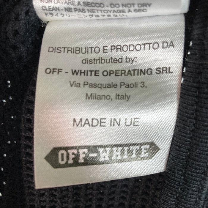 Off-White オフホワイト バックプリント メッシュ Tシャツ カットソー ブラック sizeXS 瑞穂店