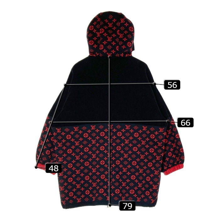 LOUIS VUITTON ルイヴィトン Oversized Wool-Knit Monogram Hoodie ニット モノグラム フーディー ブラック sizeM 瑞穂店