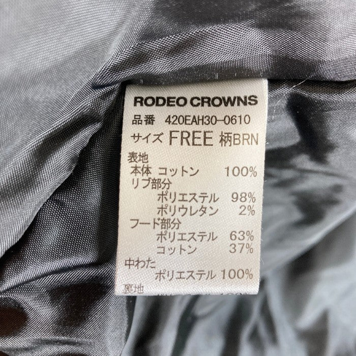 RODEO CROWNS ロデオクラウンズ HOODED BIG ブルゾン レオパード柄 sizeF 瑞穂店