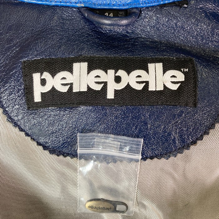 PELLE PELLE ペレペレ パッチワーク レザージャケット ブルー size- 瑞穂店