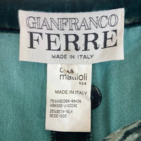 GIANFRANCO FERRE ジャンフランコフェレ Vintage ベロアパンツ グリーン size44 瑞穂店