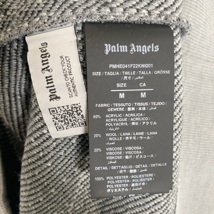 Palm Angels パームエンジェルス 22AW Jacquard Flag Wool Brend Sweater ジャガードフラッグ  ウールブレンド セーター グレー 並行品 Size M 福生店