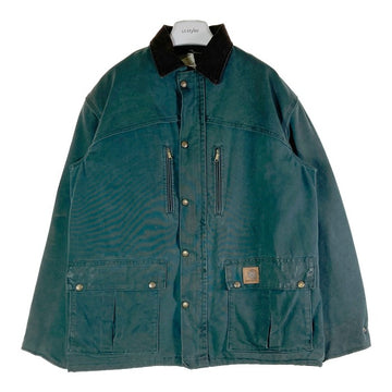 Carhartt カーハート C10HTG ダック地 ブランケットコート USA製 ワークジャケット 青緑 BLUE GREEN sizeM 瑞穂店