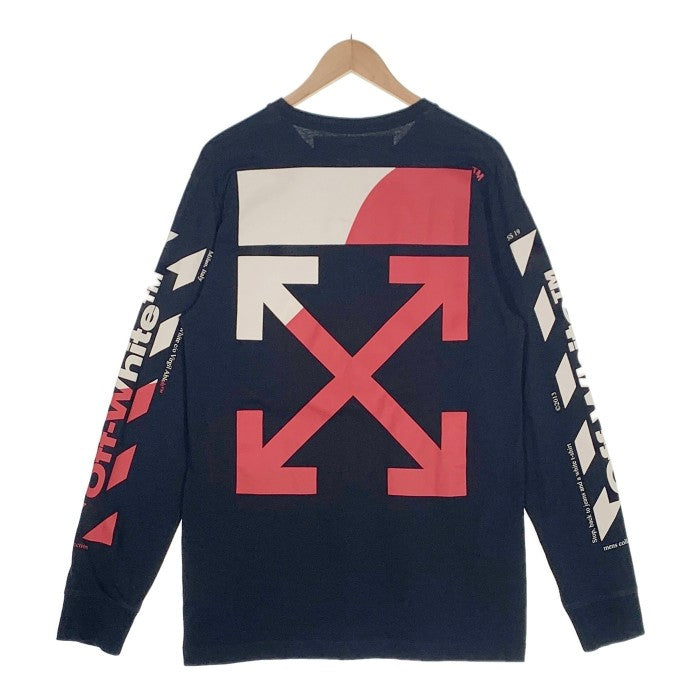 OFF-WHITE オフホワイト 19SS DIAG SPLIT LOGO L/S TEE ダイアゴナルスプリットロゴ ロングスリーブ Tシャツ ブラック OMAB001S19185006 Size L 福生店
