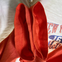 Champion チャンピオン 80's MLBニューヨークメッツ ヘンリーネック ベースボール 7分丈 Tシャツ ホワイト sizeL 瑞穂店