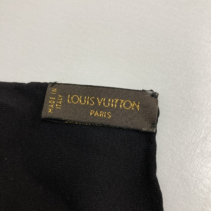 LOUIS VUITTON ルイヴィトン カレ モナコ 大判スカーフ M71150 シルク100% ブラック 瑞穂店