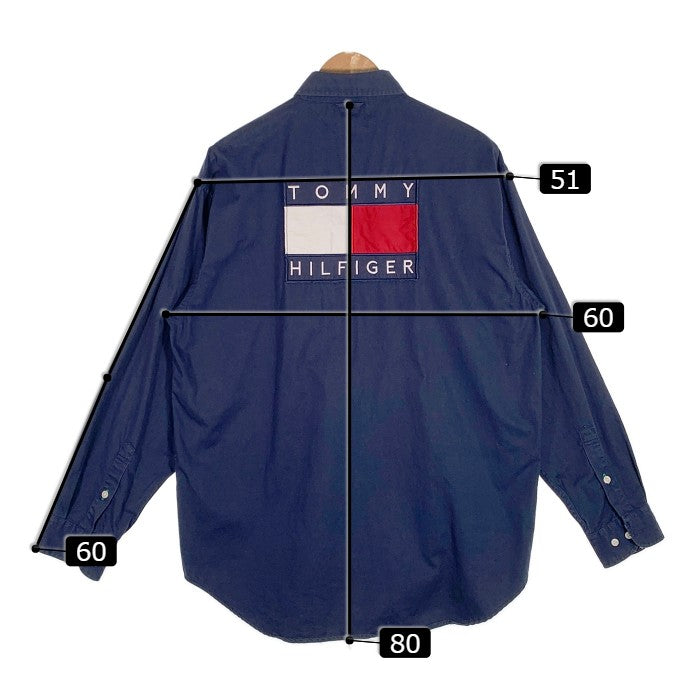 90's TOMMY HILFIGER トミーヒルフィガー ボタンダウンシャツ コットン