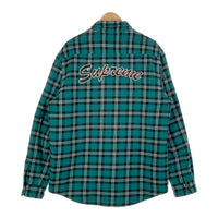 SUPREME シュプリーム 19AW Quilted Arc Logo Flannel Shirt キルテッド アーチロゴ フランネルシャツ グリーン Size XL 福生店