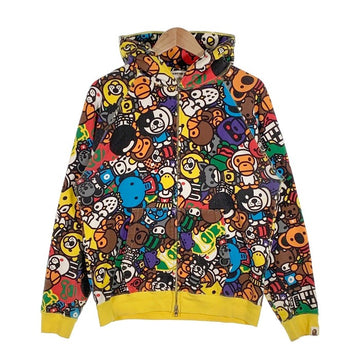 A BATHING APE アベイシングエイプ アニマルサファリ マイロ フルジップスウェットパーカー マルチ Size M 福生店