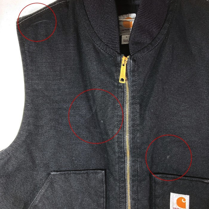 CARHARTT カーハート Duck Vest ダック地ジップベスト ブラック sizeL 瑞穂店