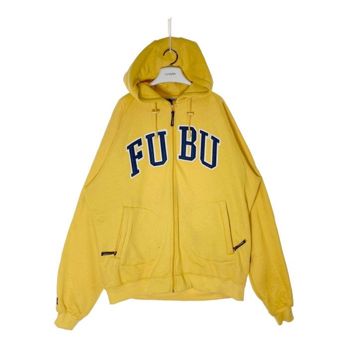 FUBU フブ ビッグロゴ ジップアップパーカー イエロー sizeXXL 瑞穂店