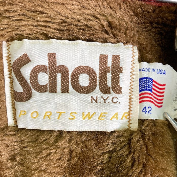 SCHOTT ショット 70's～80's G-1 レザーフライトジャケット ブラウン size42 瑞穂店