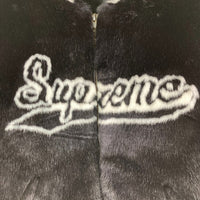 SUPREME シュプリーム 20SS Faux Fur Varsity Jacket フェイクファー バーシティ ジャケット ブラック sizeXL 瑞穂店