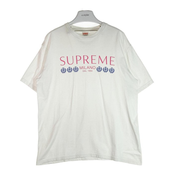 SUPREME シュプリーム 21SS Milano Tee ミラノTシャツ 半袖 ロゴプリント ホワイト sizeL 瑞穂店