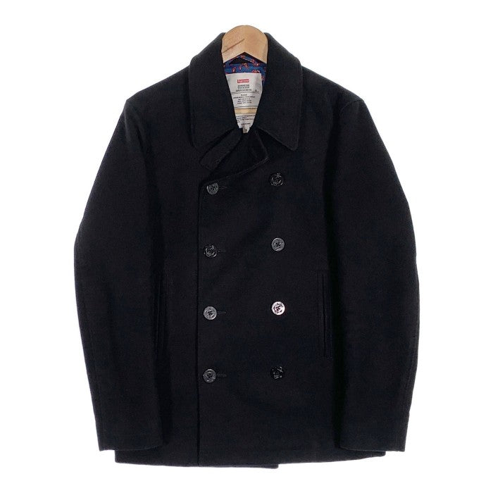 SUPREME シュプリーム 11AW PEACOAT ピーコート モールスキン コットン ブラック 裏地ペイズリー Size S 福生店