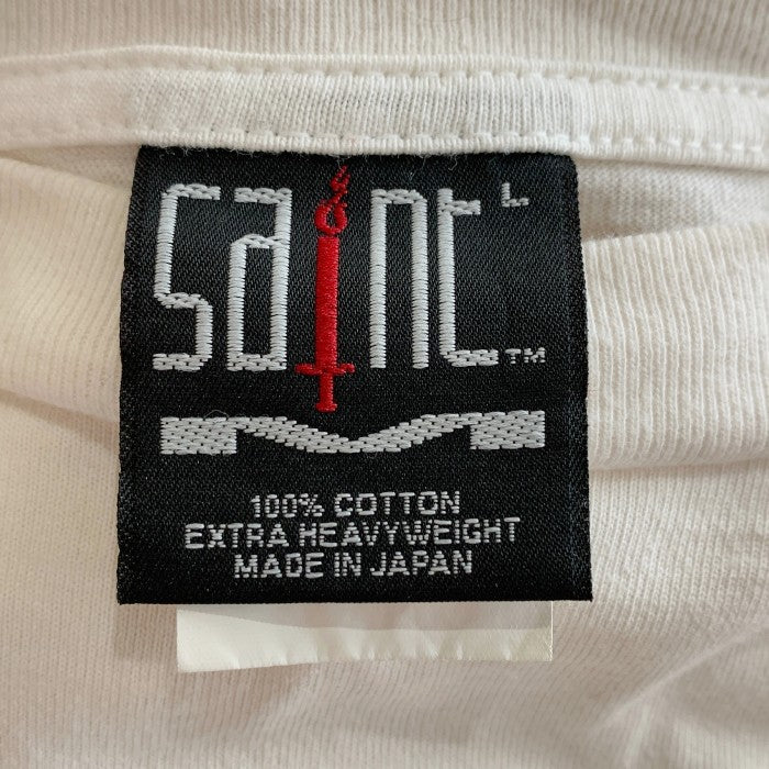 SAINT Mxxxxxx セントマイケル 21SS S/S TEE LOGO ロゴ プリント 刺繡 Tシャツ ホワイト SM-S21-0000-007 Size L 福生店