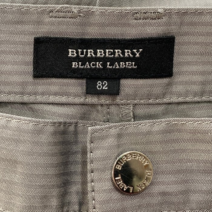 BURBERRY BLACK LABEL バーバリーブラックレーベル ストライプブッシュパンツ スラックス グレー Size 82 福生店