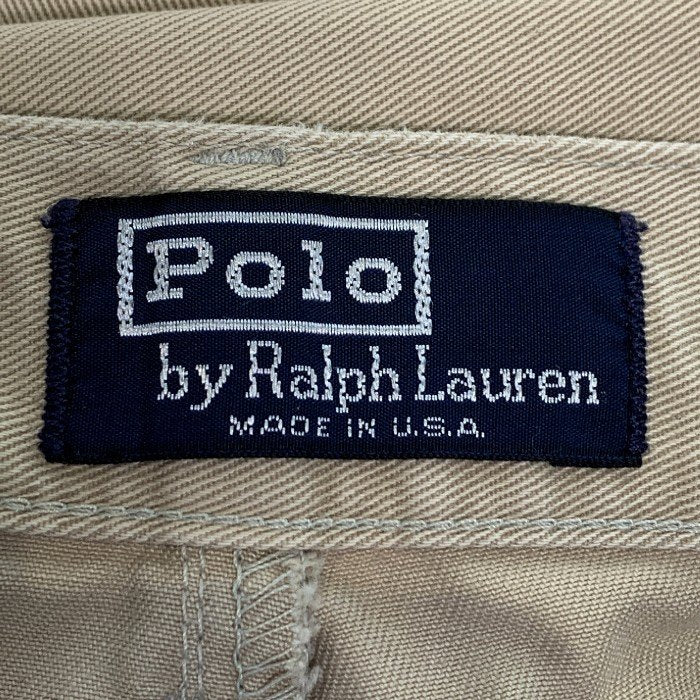 Polo by Ralph Lauren ポロラルフローレン POLO CHINO 2タック チノパンツ ベージュ USA製 Size 35×32 福生店