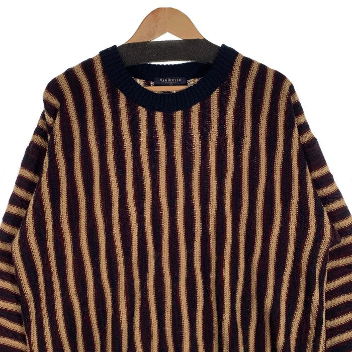 VAN HEUSEN ヴァンヒューゼン ストライプニットセーター アクリル Size XL 福生店
