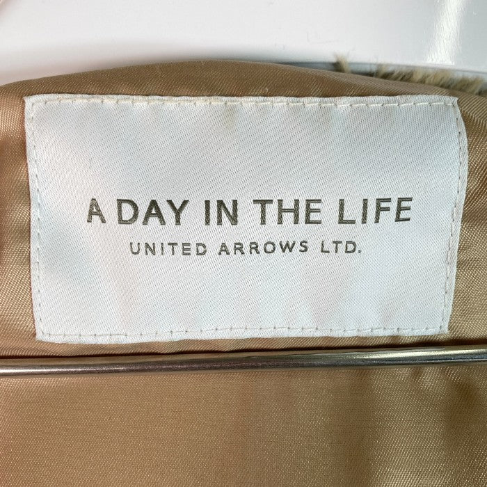 UNITED ARROWS ユナイテッドアローズ A DAY IN THE LIFE フェイクファーフーディー 6425-699-0372 ベージュ size- 瑞穂店