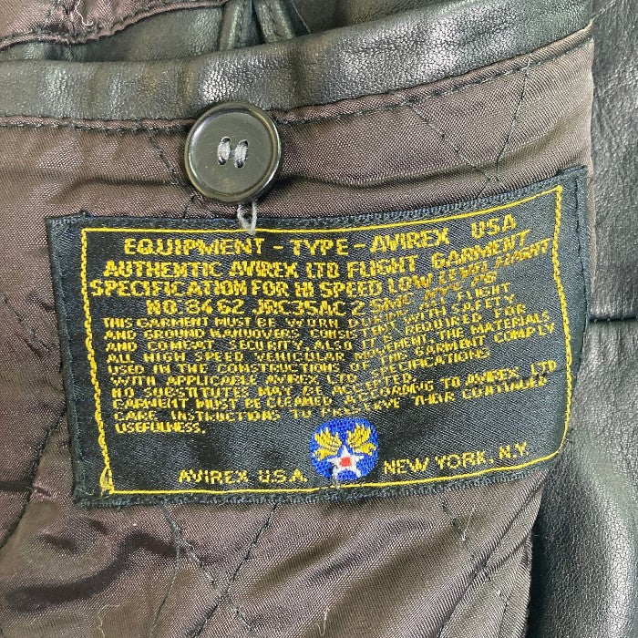 AVIREX アヴィレックス レザースタジャン 50周年モデル リブ ブラック Size L 瑞穂店