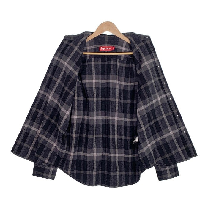 SUPREME シュプリーム 23AW Plaid Flannel Shirt チェック フランネルシャツ ボタンダウン ブラック Size S 福生店