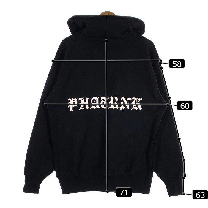 PHATRNK＊ファットランク＊メンズパーカー＊メンズスウェット＊ブラック＊XL