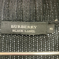 BURBERRY BLACK LABEL バーバリーブラックレーベル ジップアップ コットンニット ブラック size3 瑞穂店