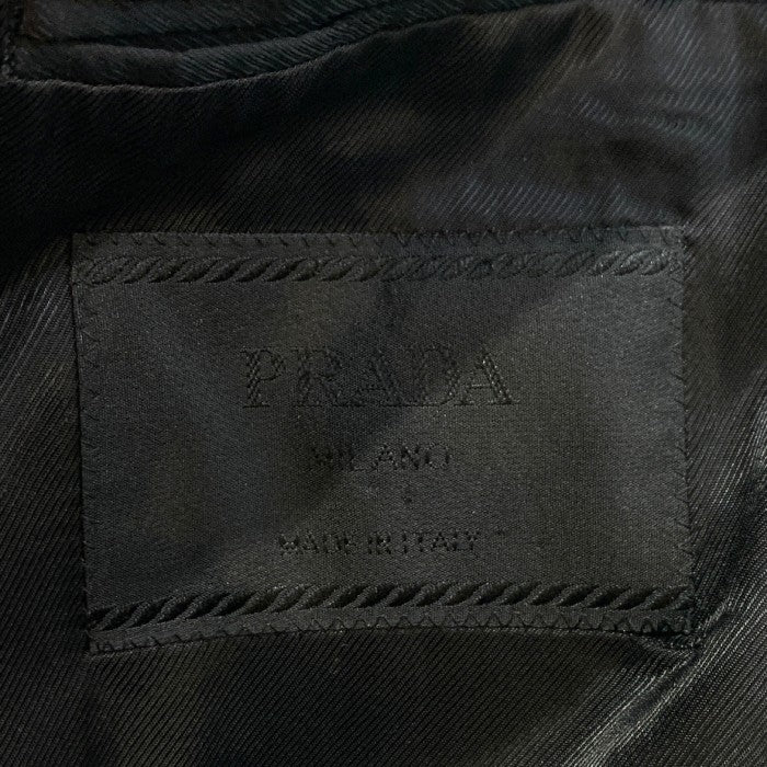 PRADA プラダ 3B テーラードジャケット ブラック メタルボタン 春夏 Size 50 福生店