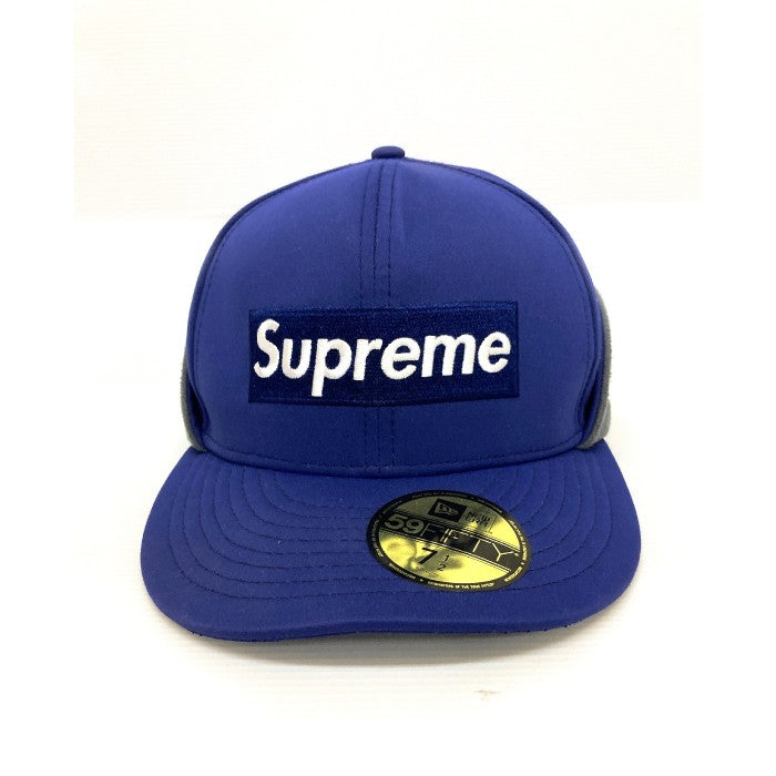 SUPREME シュプリーム 20AW WINDSTOPPER Earflap Box Logo New Era Cap キャップ 帽子 ブルー size7・1/2 59.6cm 瑞穂店